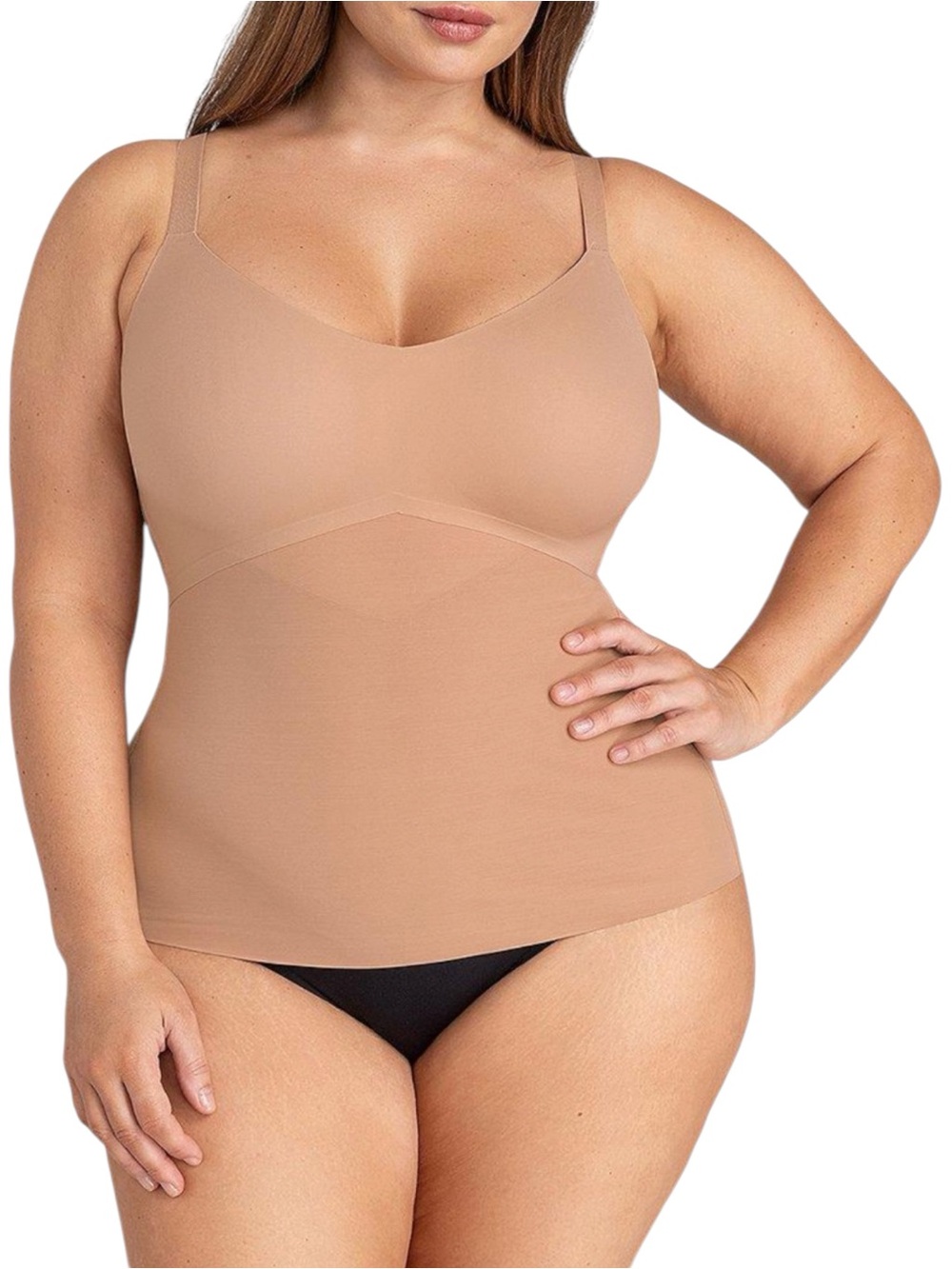 Honeylove LiftWear Cami XL Sand Shapewear Built In Bra Tummy Smoothing Tank
